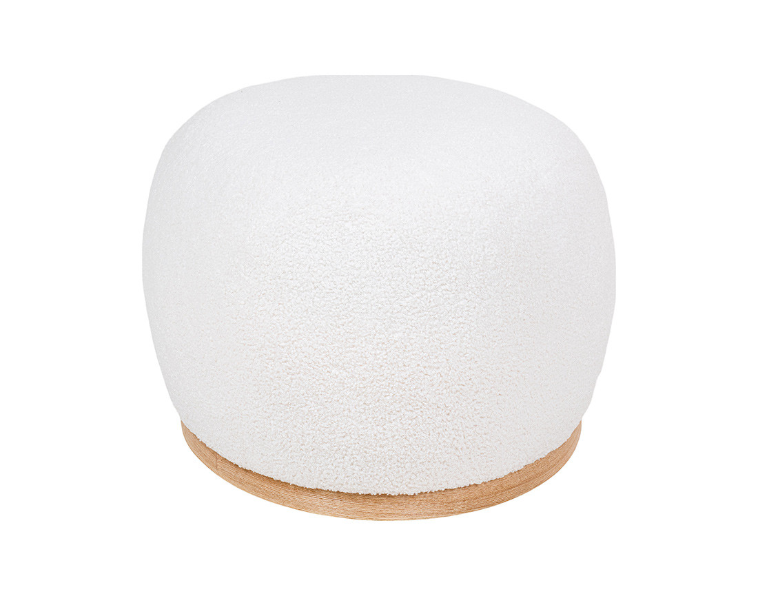 Pouf en tissu bouclette Amy