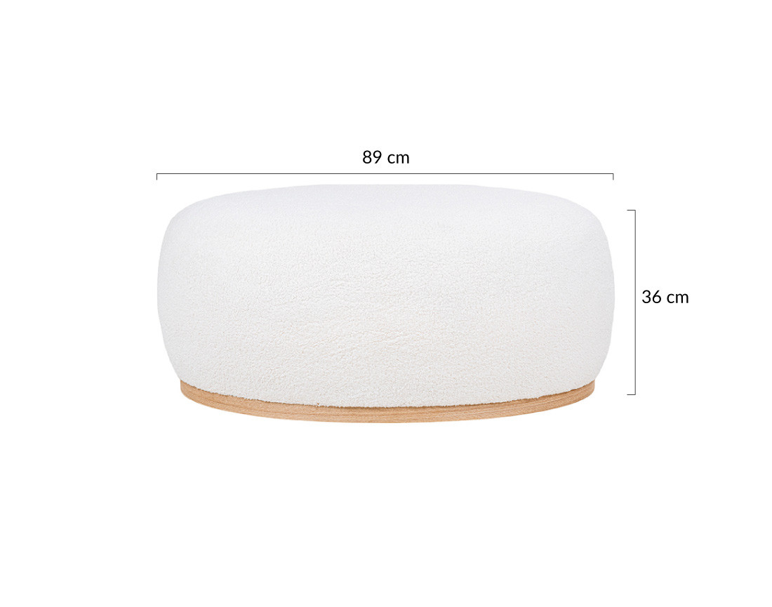 Pouf en tissu bouclette Amy