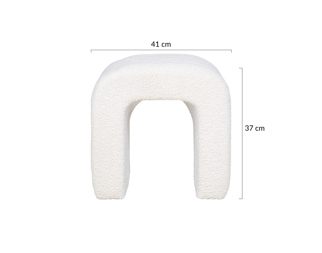 Pouf en tissu bouclette Kenta