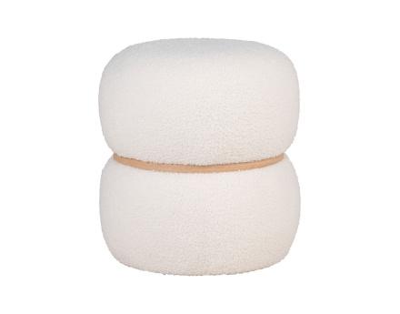 Pouf en tissu bouclette Sataya