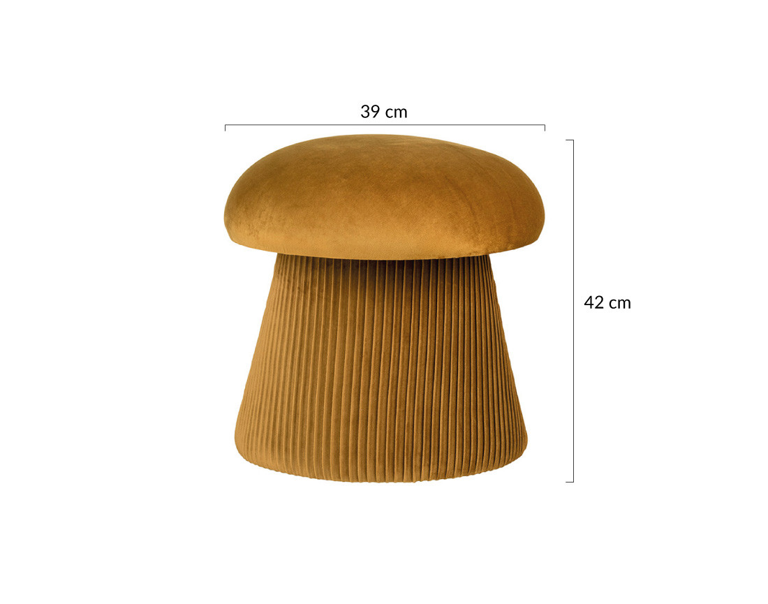 Pouf en velours Bobly