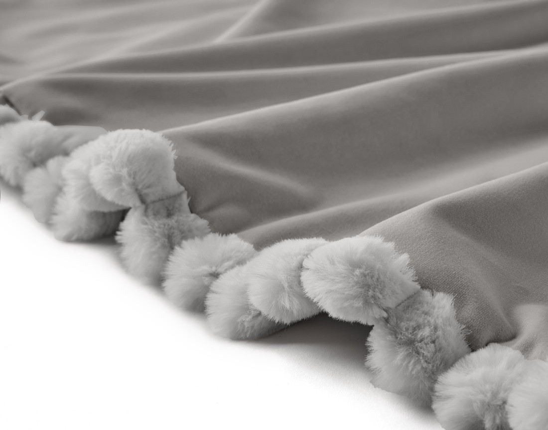 Plaid 200x140 cm en fausse fourrure côtelé et velours Arezzo