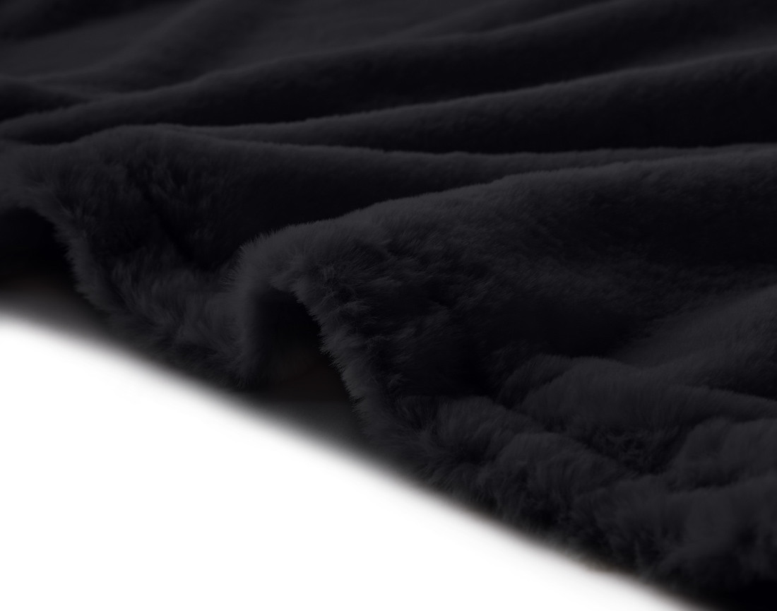 Plaid 100x140 cm en fausse fourrure et velours Venus