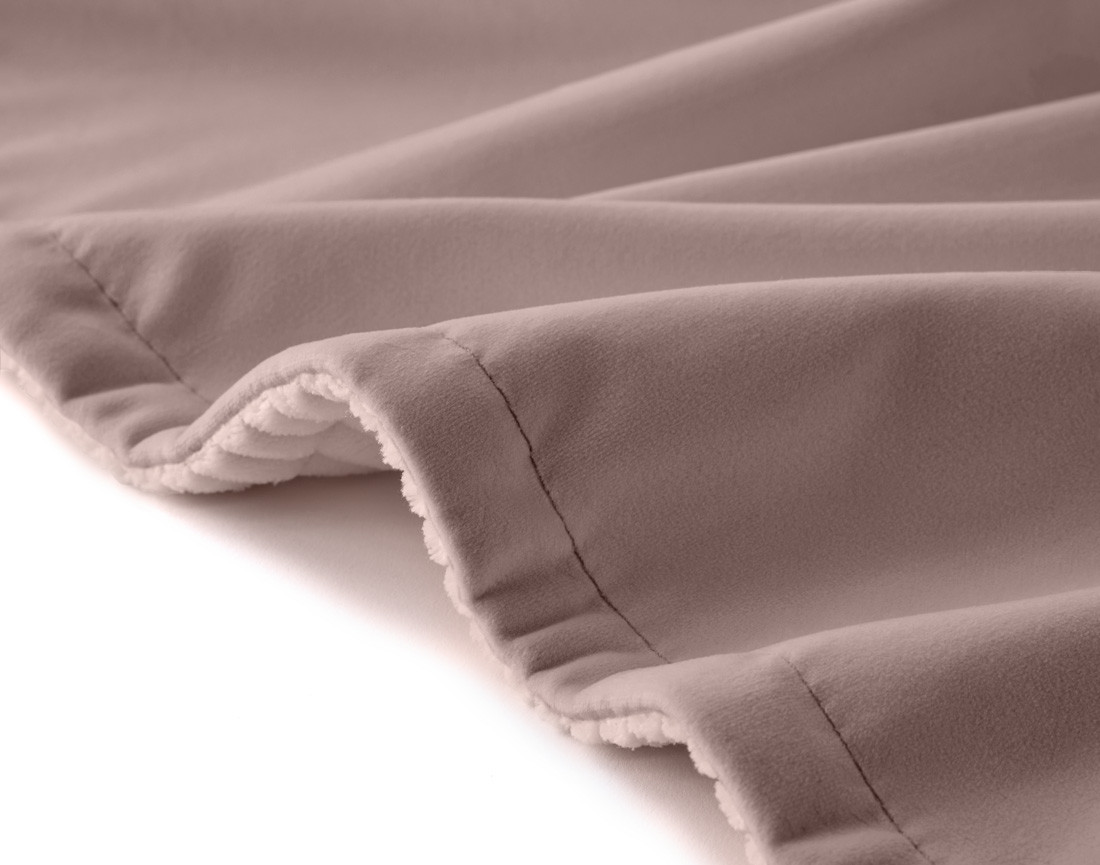 Plaid 200x140 cm en velours côtelé et velours Palerma