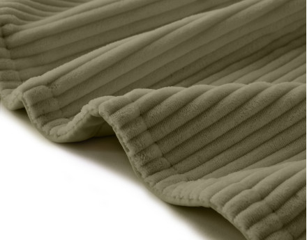 Plaid 100x140 cm en velours côtelé et velours Palerma