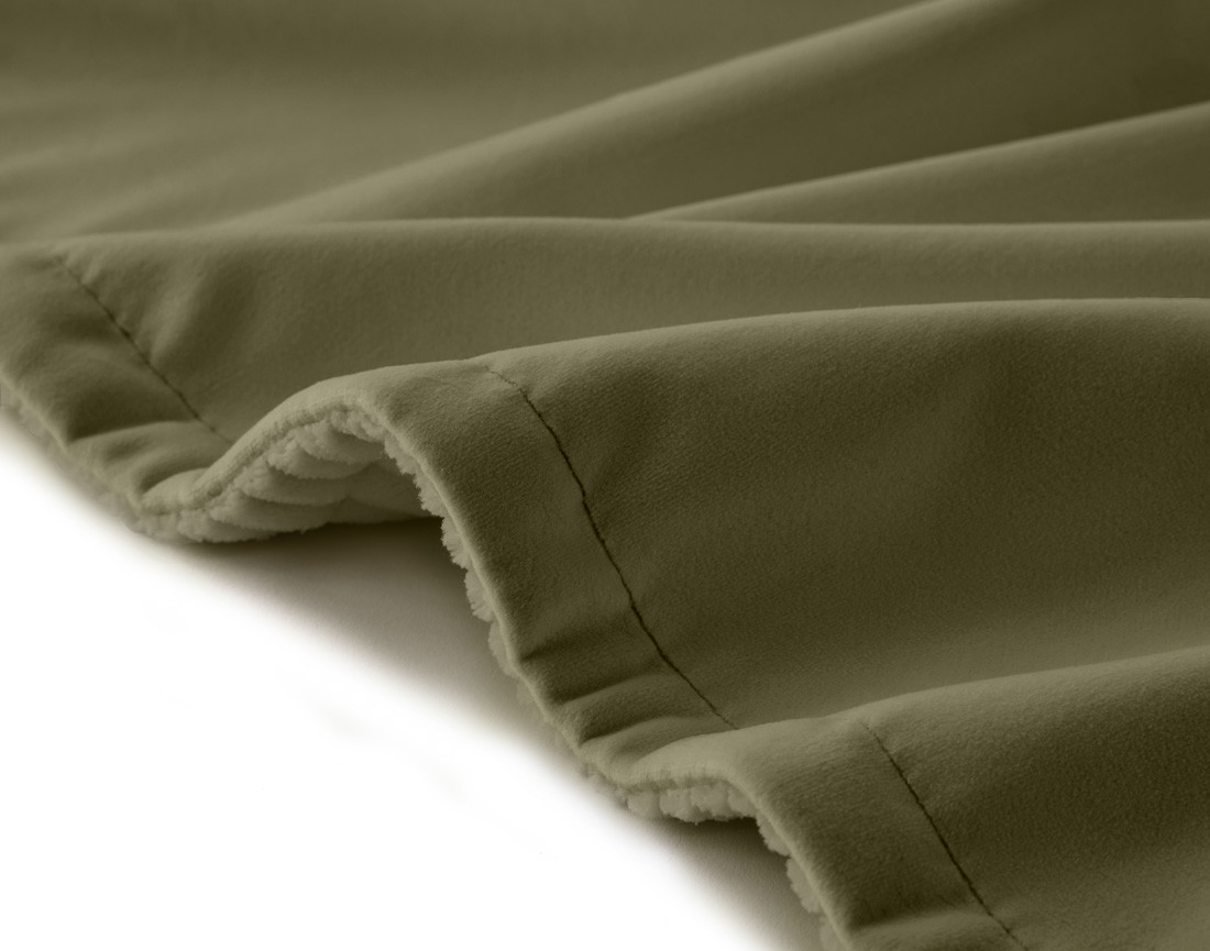 Plaid 100x140 cm en velours côtelé et velours Palerma