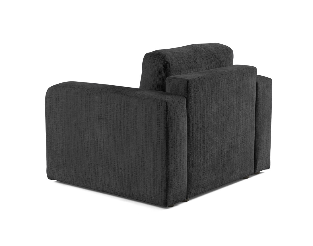 Fauteuil en velours texturé Miro