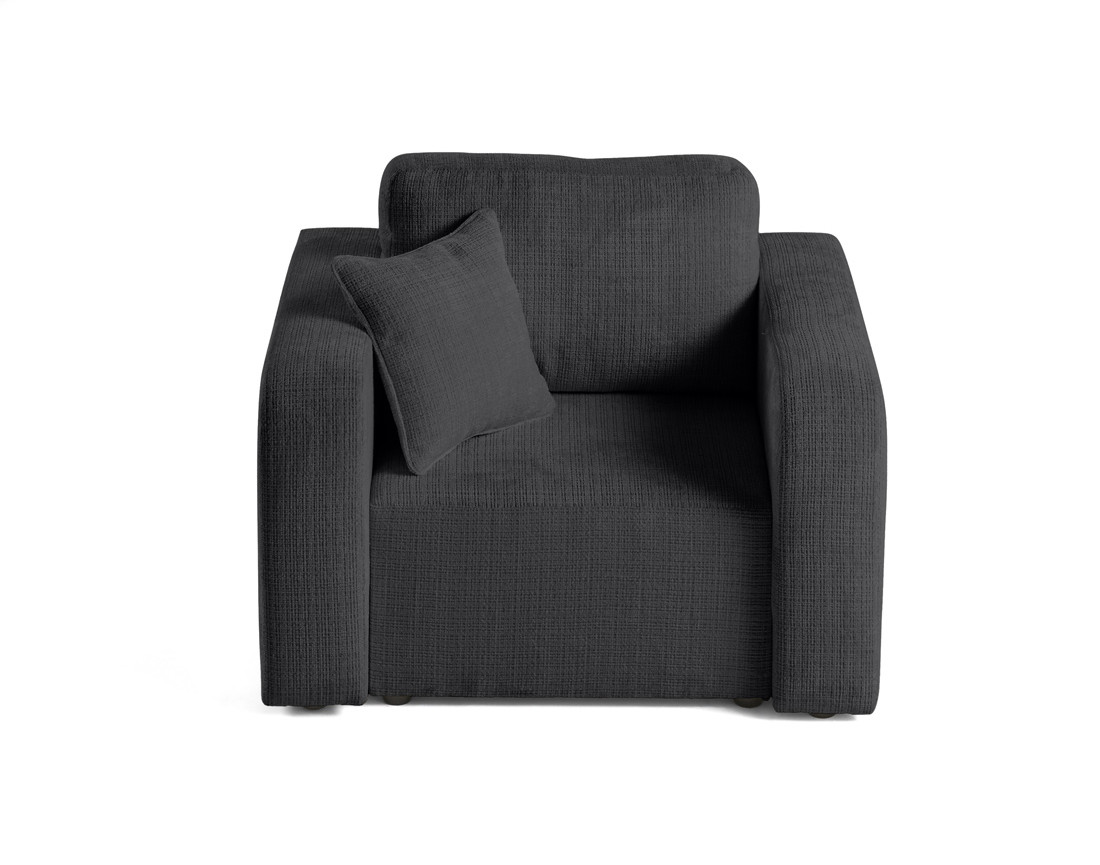 Fauteuil en velours texturé Miro