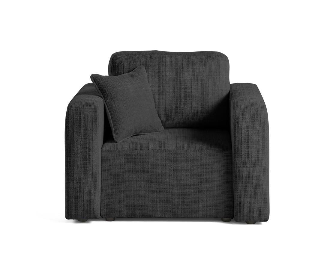 Fauteuil en velours texturé Miro