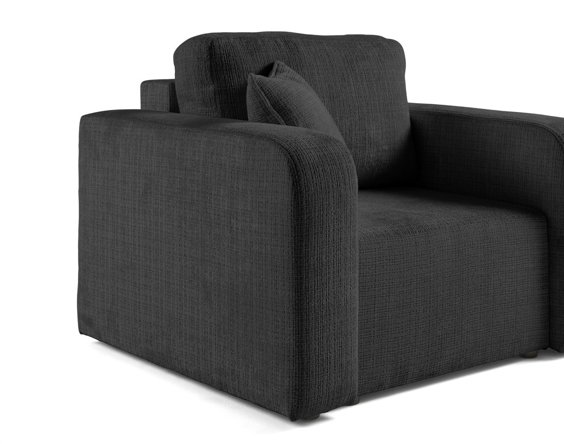 Fauteuil en velours texturé Miro