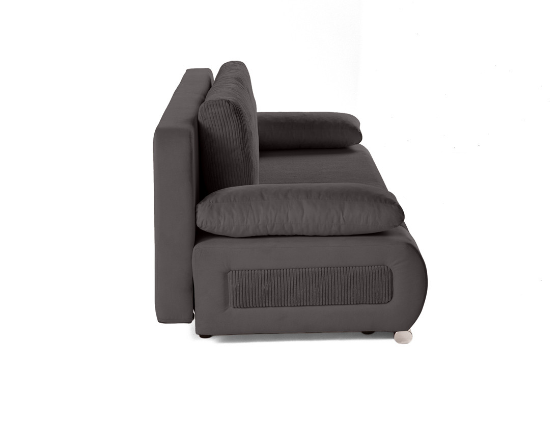 Canapé 3 places convertible avec coffre en velours et velours côtelé Elio