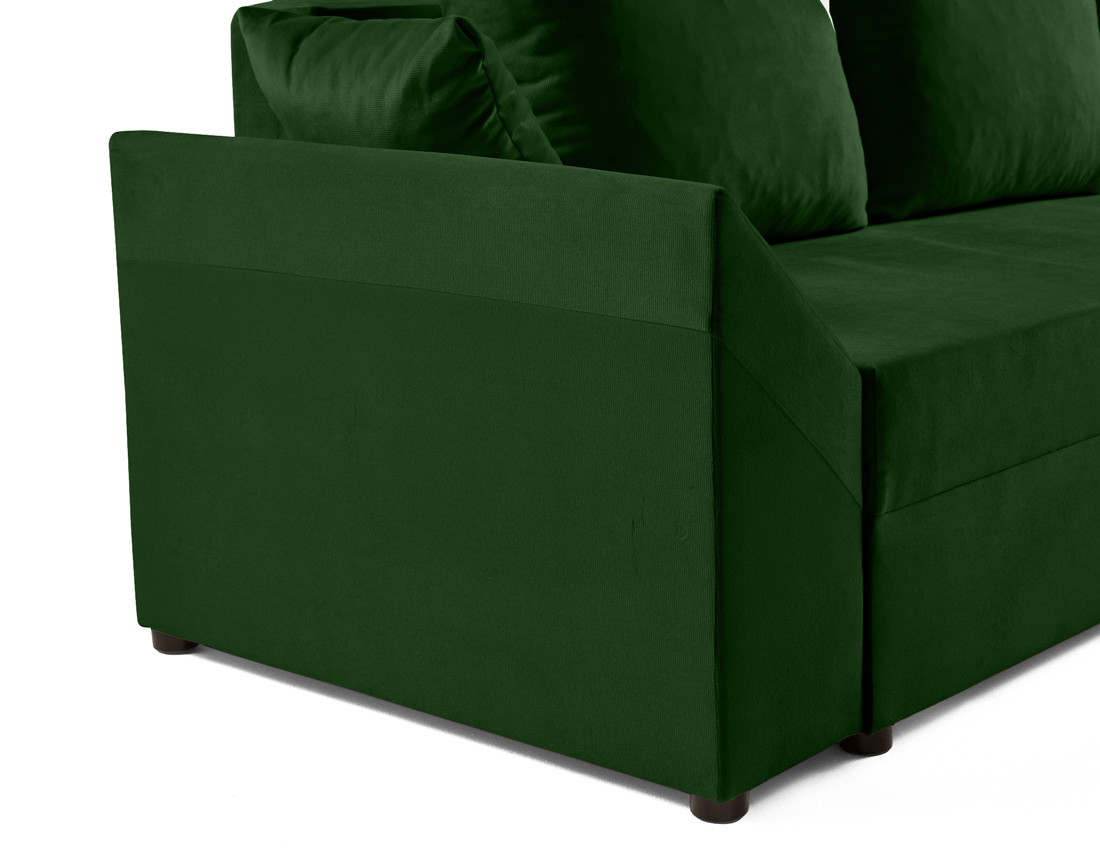 Canapé d'angle réversible 4 places convertible avec coffre en velours Mike