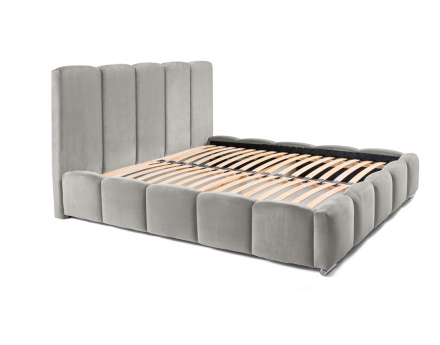 Torreon - lit coffre - 140x200 - sommier inclus - en velours Bestmobilier