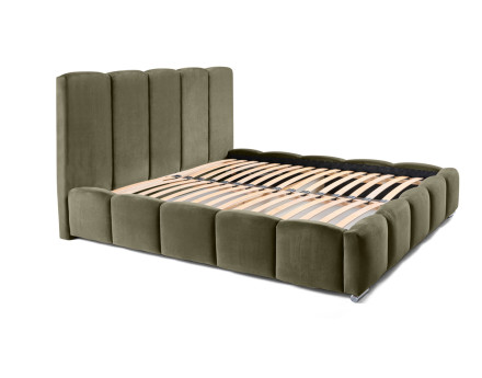 Torreon - lit coffre - 180x200 - sommier inclus - en velours Bestmobilier