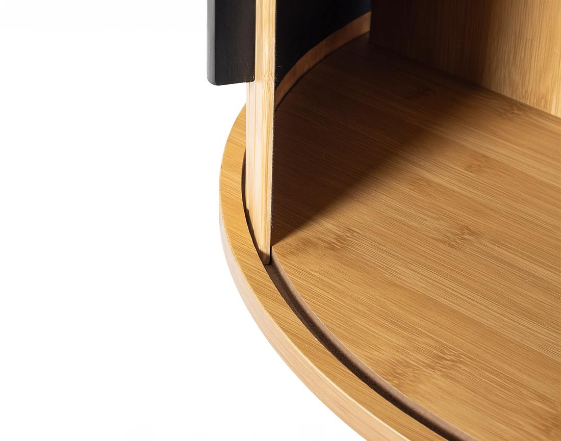 Table basse bambou 2 portes et 1 niche 120 cm Kofu