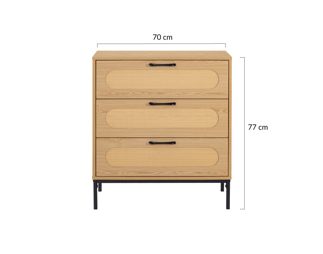 Commode effet bois 70 cm Nagato