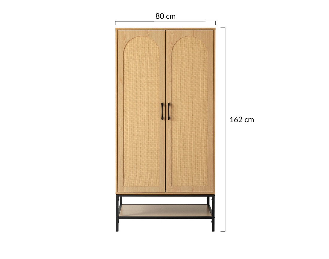 Armoire effet bois 80 cm Nagato