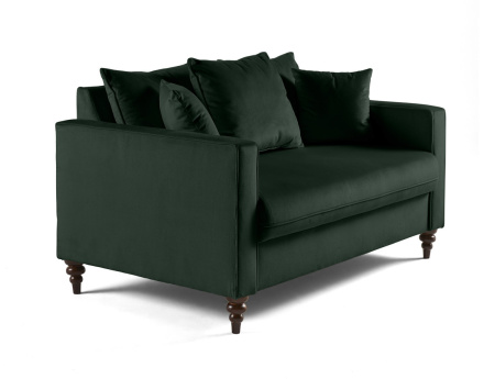 Canapé droit 2 places en velours Flamingo