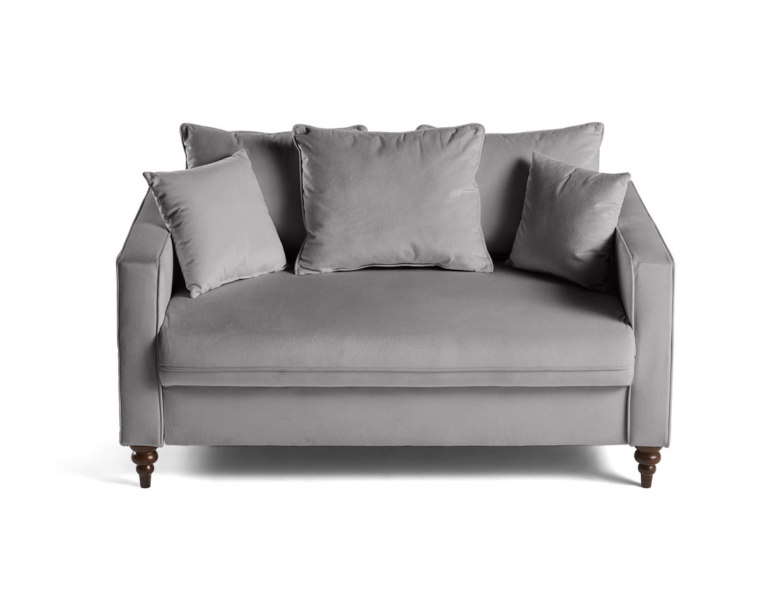 Canapé droit 2 places en velours Flamingo