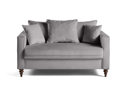 Canapé droit 2 places en velours Flamingo