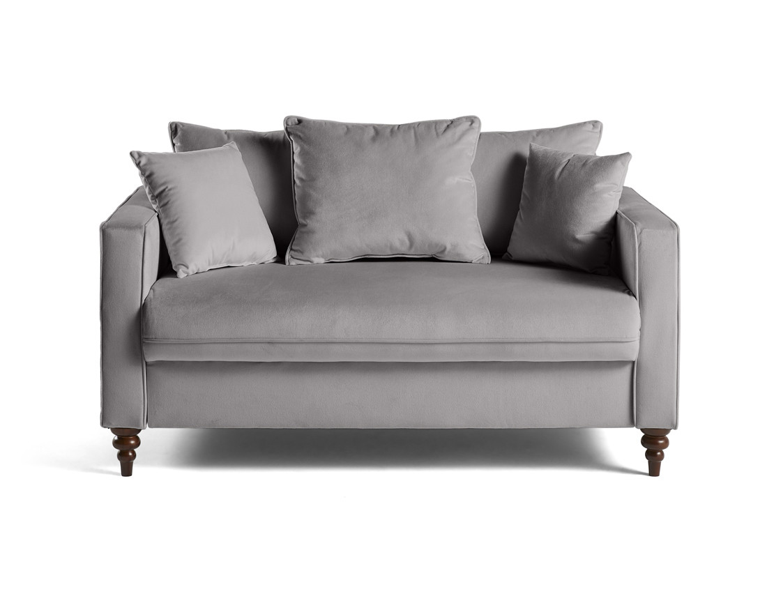 Canapé droit 2 places en velours Flamingo