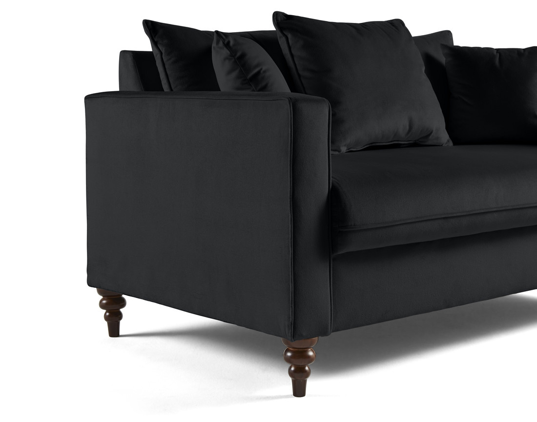 Canapé droit 2 places en velours Flamingo