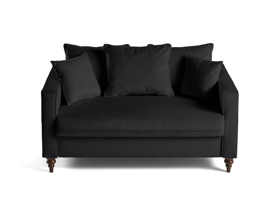 Canapé droit 2 places en velours Flamingo