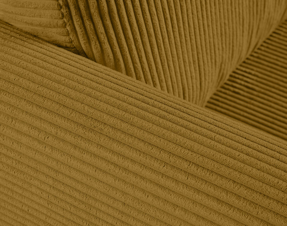 Canapé 3 places convertible déplimousse en velours côtelé Marilia