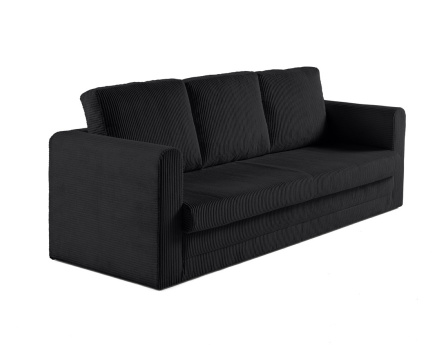 Canapé 3 places convertible déplimousse en velours côtelé Marilia