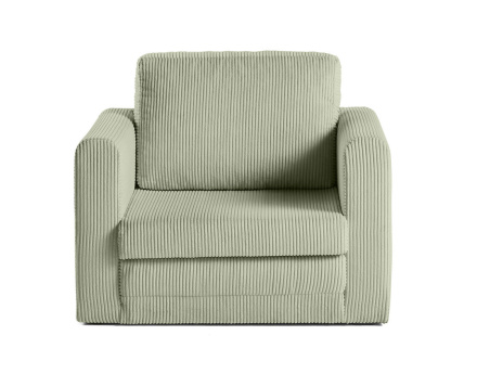 Fauteuil convertible déplimousse en velours côtelé Marilia