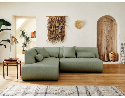 Onyx - canapé d'angle gauche modulable 5 places - en tissu