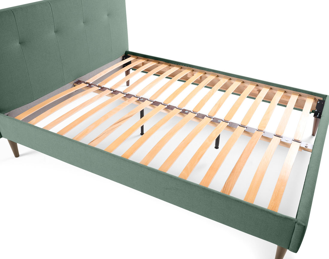 Lit 140x190 cm avec sommier inclus en tissu Monet