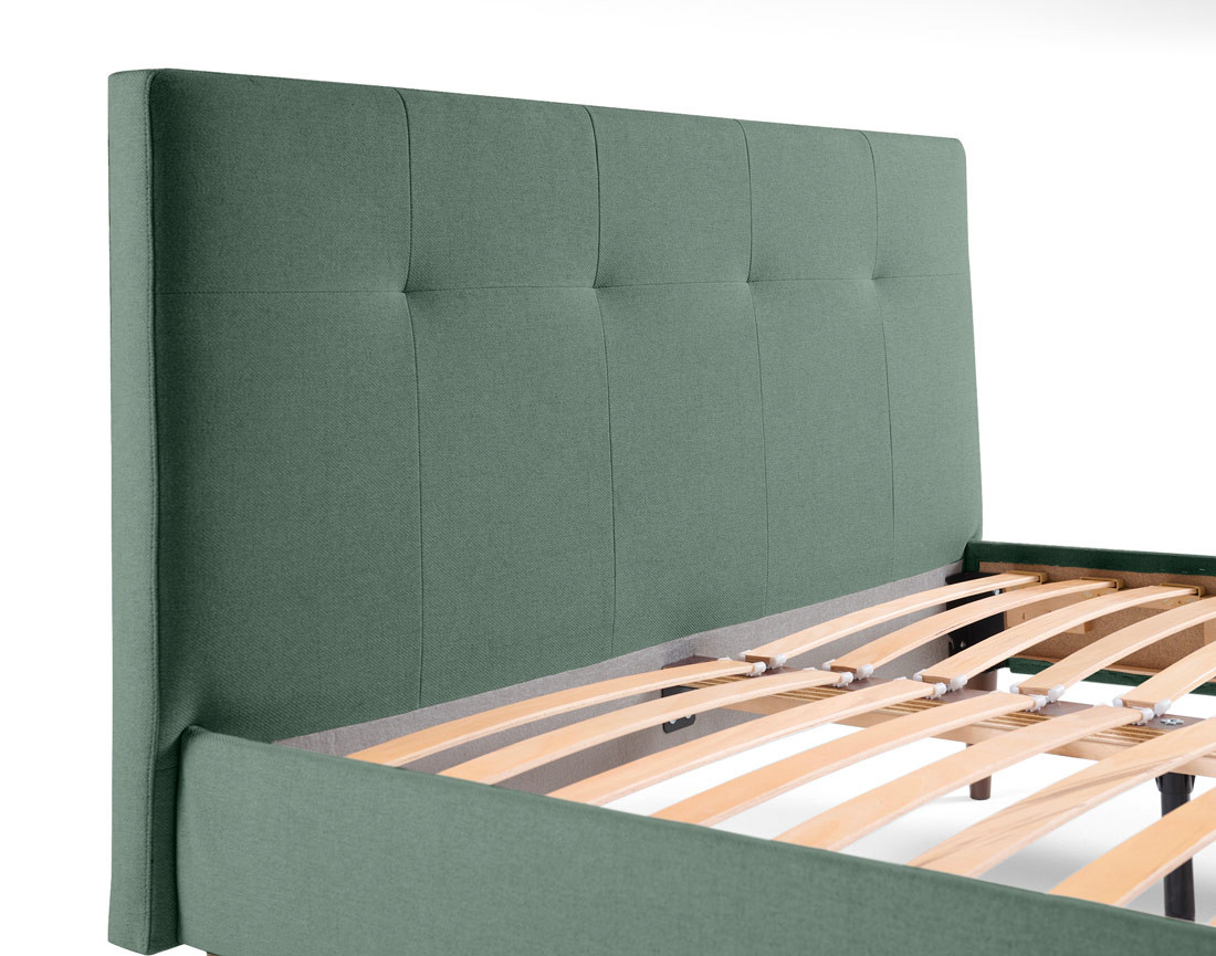 Lit 140x190 cm avec sommier inclus en tissu Monet