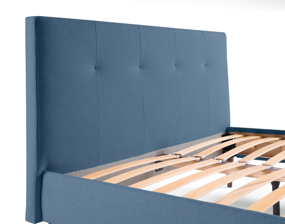 Lit 140x190 cm avec sommier inclus en tissu Monet