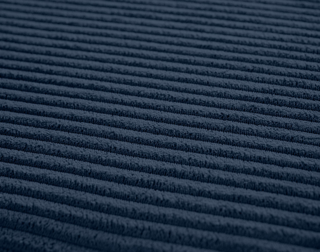 Canapé d'angle réversible 4 places - convertible avec coffre - en velours côtelé - Cezanne