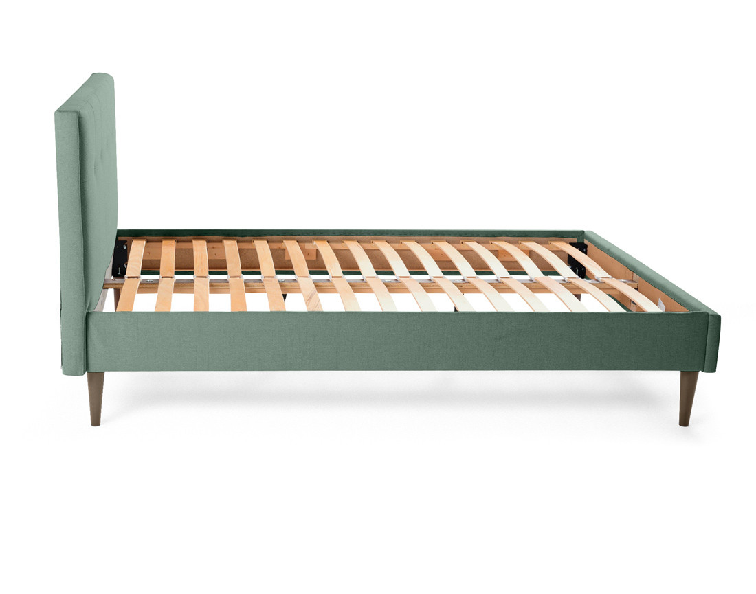 Lit 160x200 cm avec sommier inclus en tissu Monet