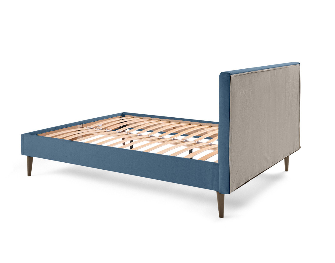 Lit 160x200 cm avec sommier inclus en tissu Monet