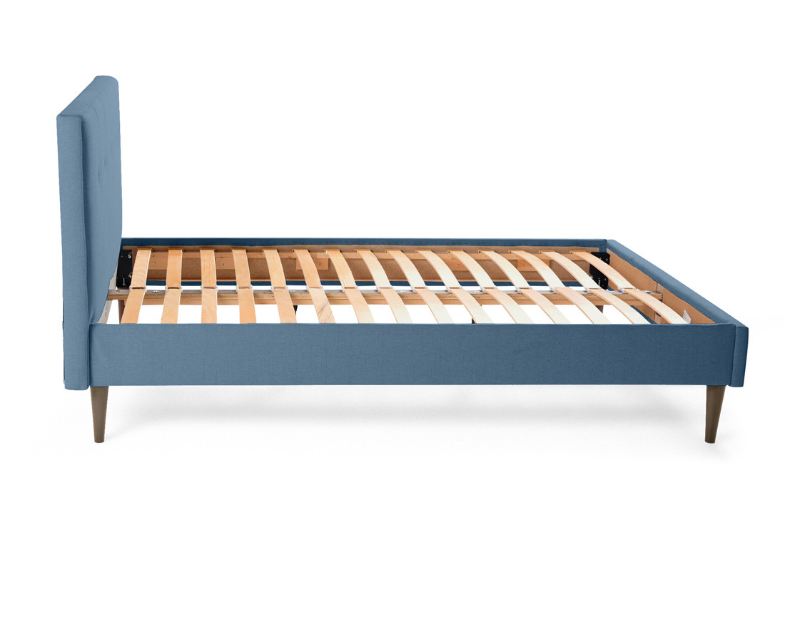 Lit 160x200 cm avec sommier inclus en tissu Monet