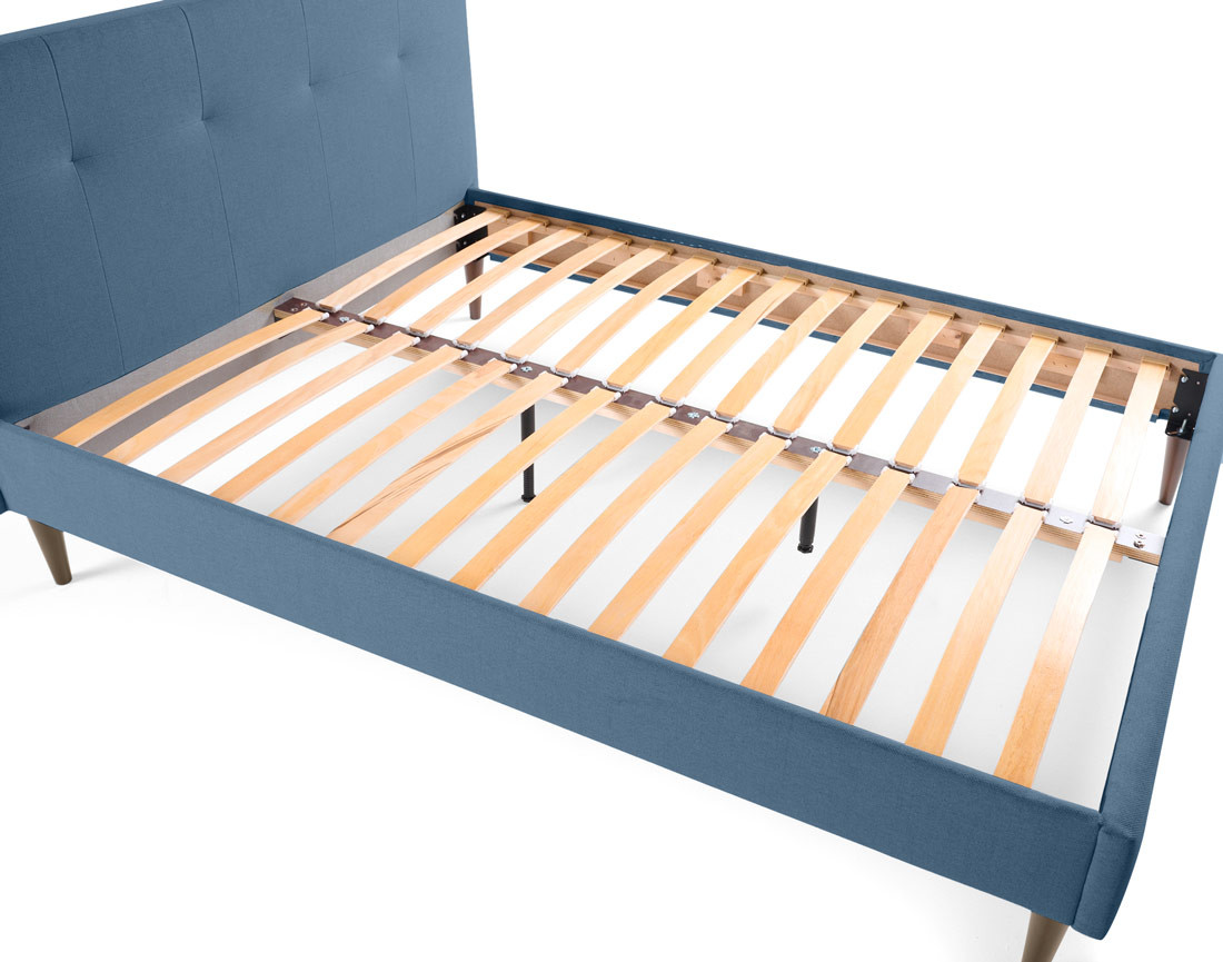 Lit 160x200 cm avec sommier inclus en tissu Monet