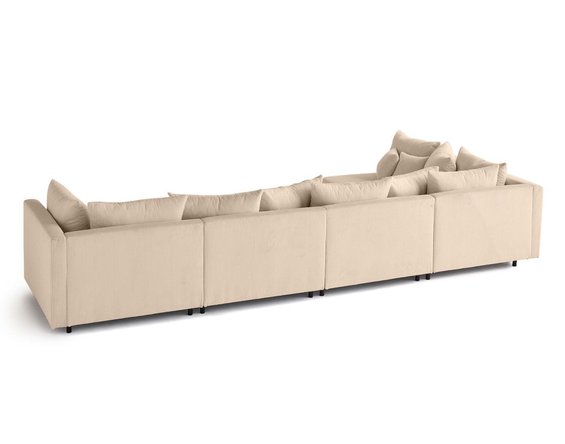 Edinburg - canapé modulable d'angle réversible 5 places - en velours côtelé Lisa Design