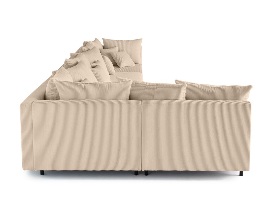 Edinburg - canapé modulable d'angle réversible 5 places - en velours côtelé Lisa Design