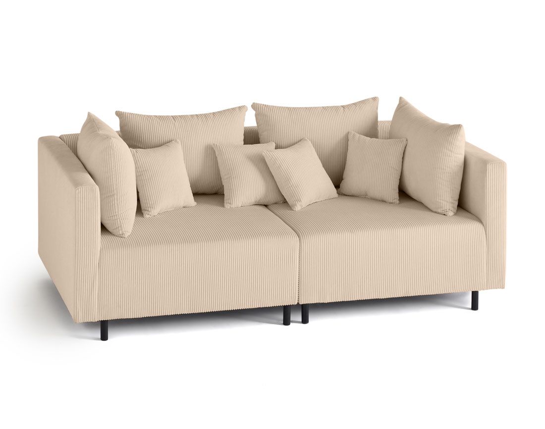 Edinburg - canapé modulable 2 places - en velours côtelé Lisa Design