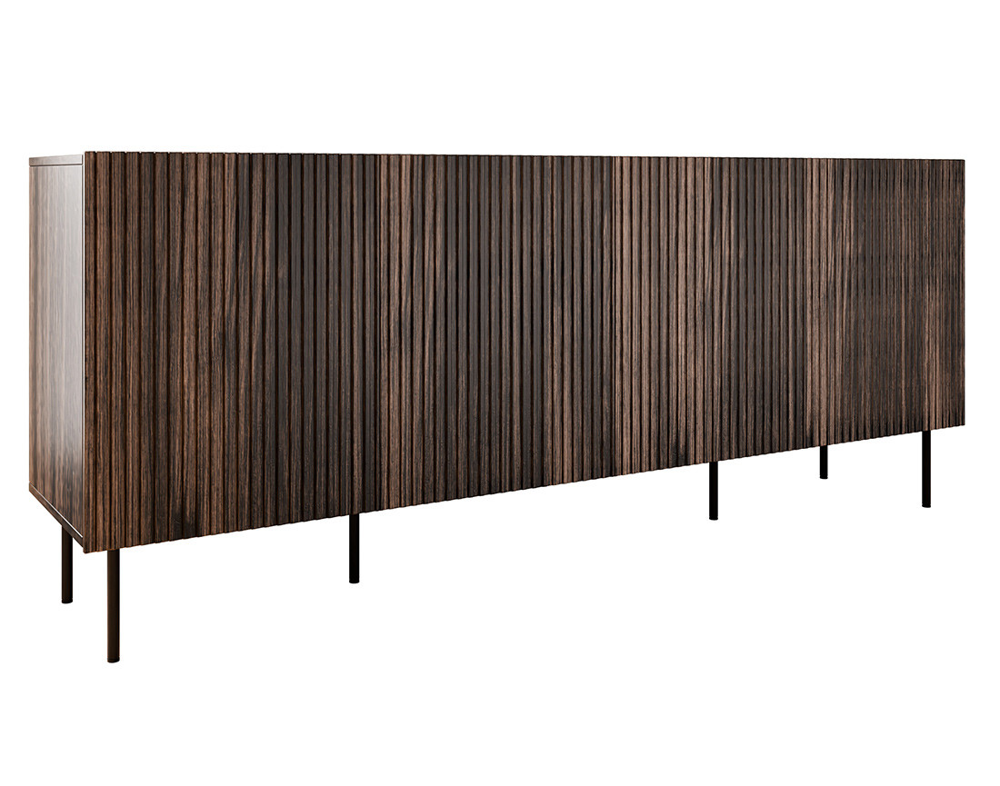 Buffet bas bois 4 portes 200 cm Franco