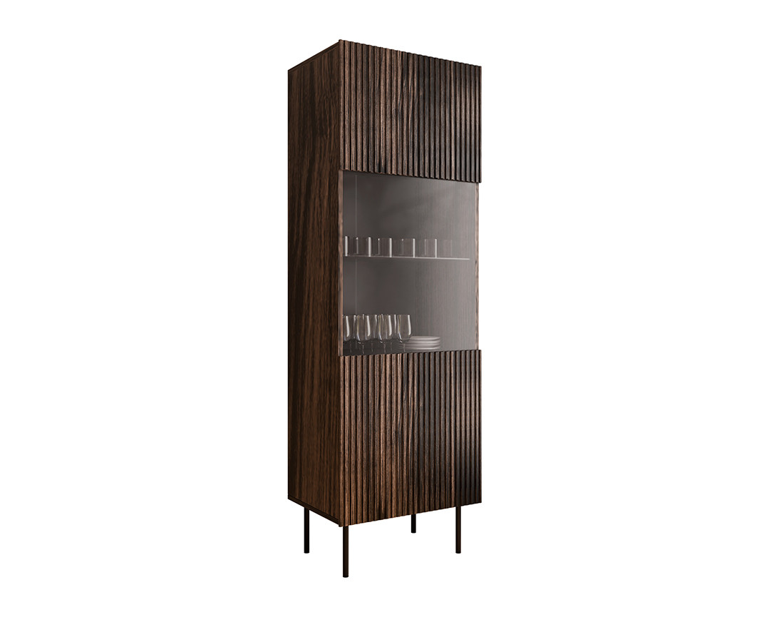 Vitrine bois 1 porte 183 cm Franco