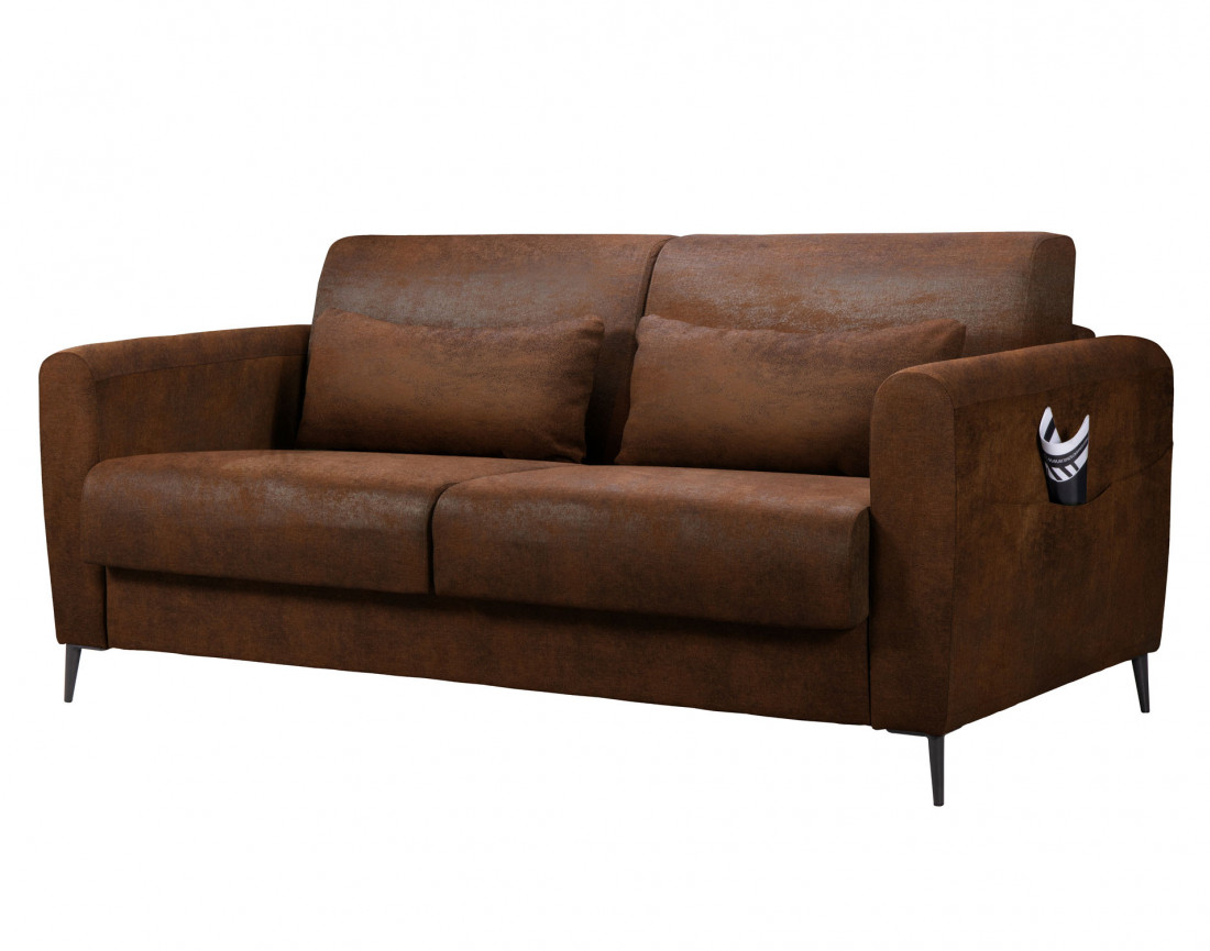  Allan - Canapé 3 places convertible - Ouverture express - couchage quotidien - Style Industriel
