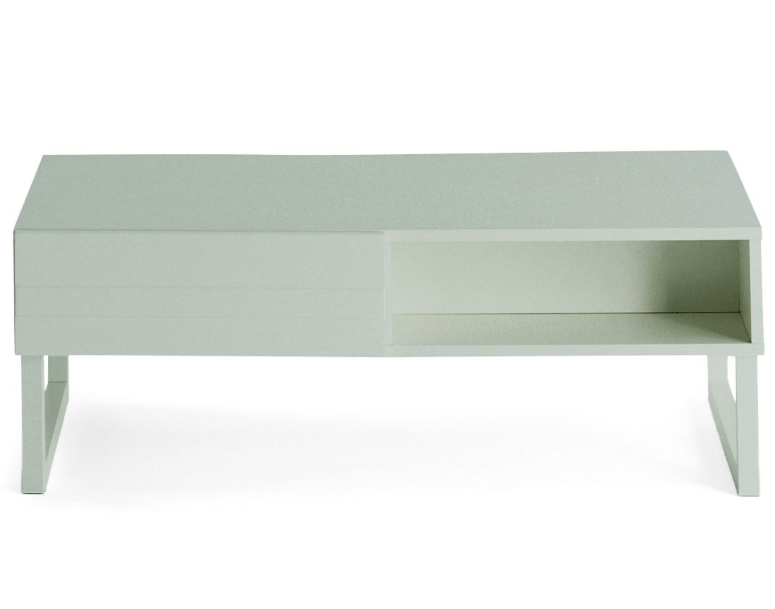 Sofia - table basse - vert sauge mat - 110 cm Bestmobilier