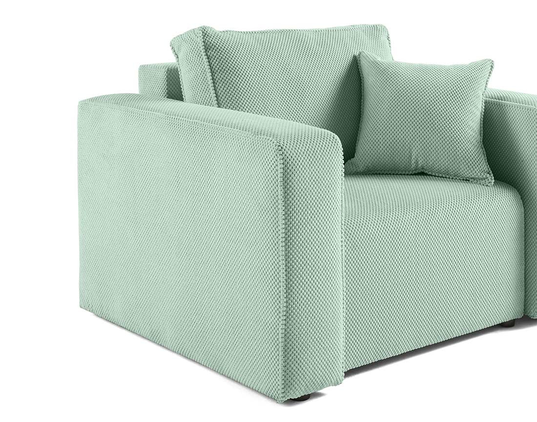 Fauteuil en velours texturé Topaze