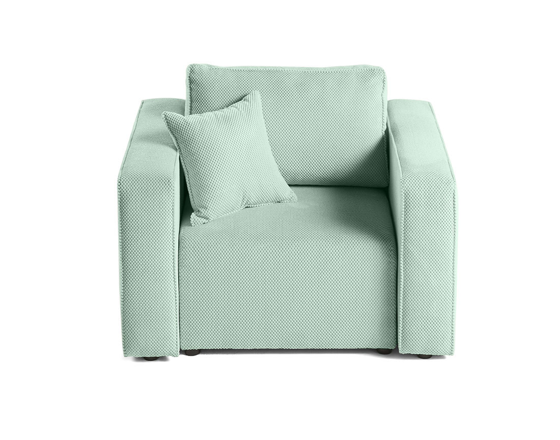 Fauteuil en velours texturé Topaze
