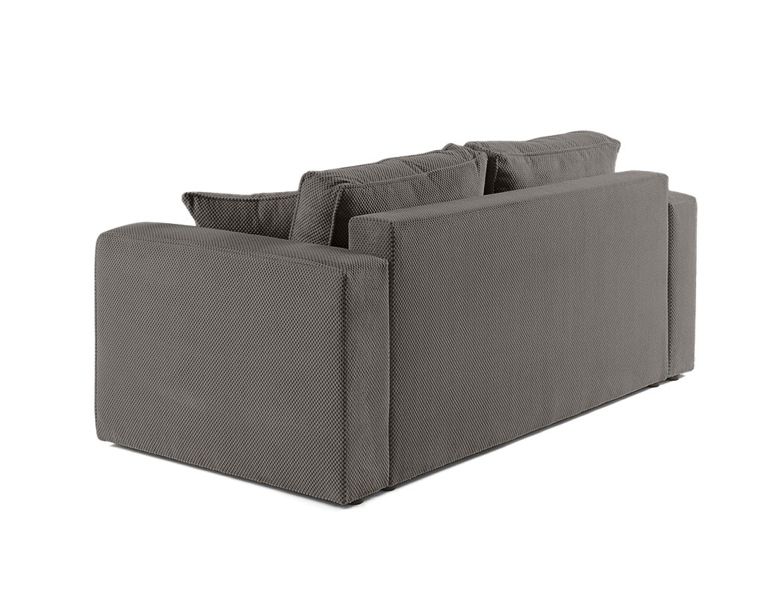 Canapé droit 2 places en velours texturé Topaze