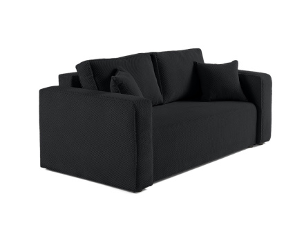 Canapé droit 2 places en velours texturé Topaze